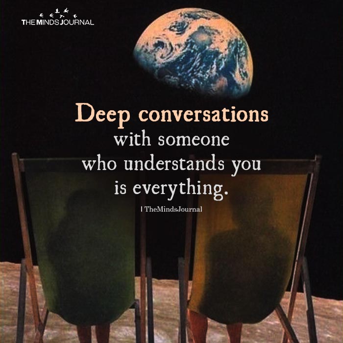 deep conversation with someone