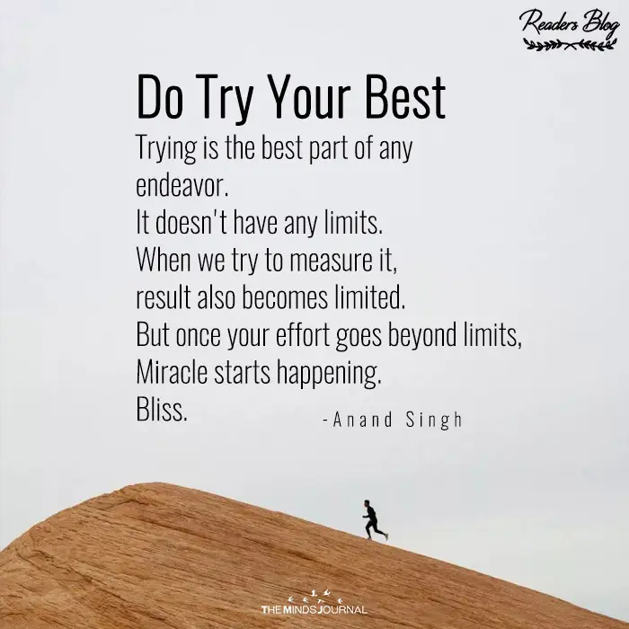 Do Try Your Best