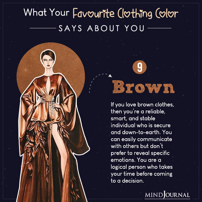 Favorite Clothing Color Says About You brown