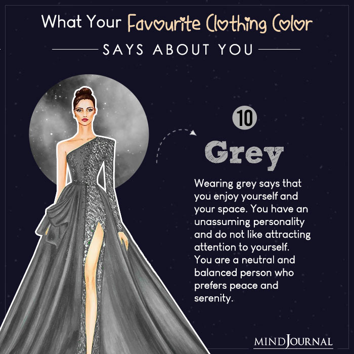 Favorite Clothing Color Says About You grey