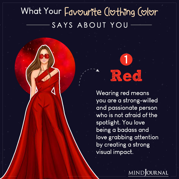 Favorite Clothing Color Says About You red