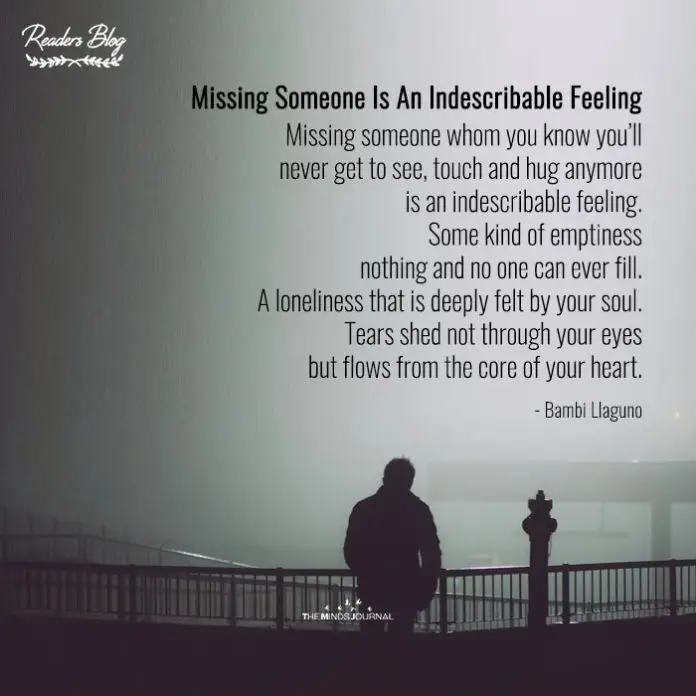 The Pain From Missing Someone You Love