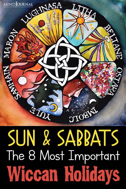 Sun and Sabbats Important Wiccan Holidays pin