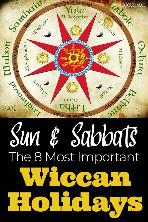 Sun and Sabbats Wiccan Holidays pin