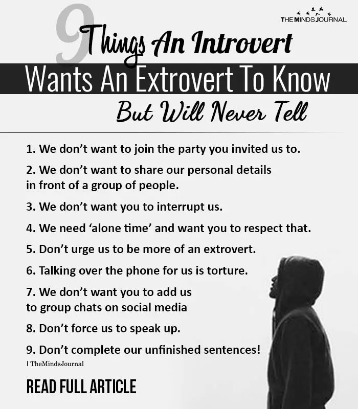 What an introvert wants