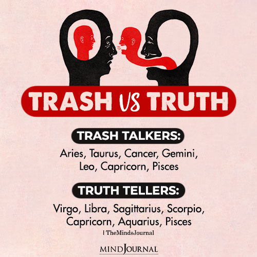 Zodiac Trash Talkers vs Truth Tellers