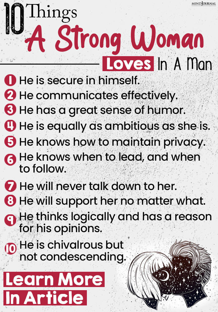 things strong women love about men info