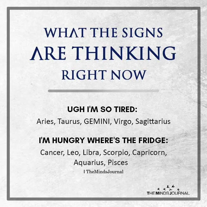 What The Signs Are Thinking Right Now
