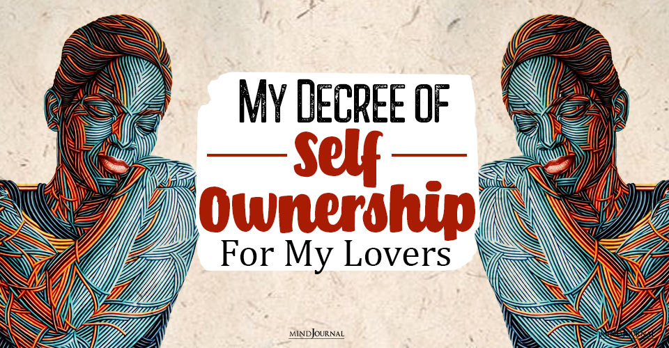 My Decree Self Ownership My Lovers