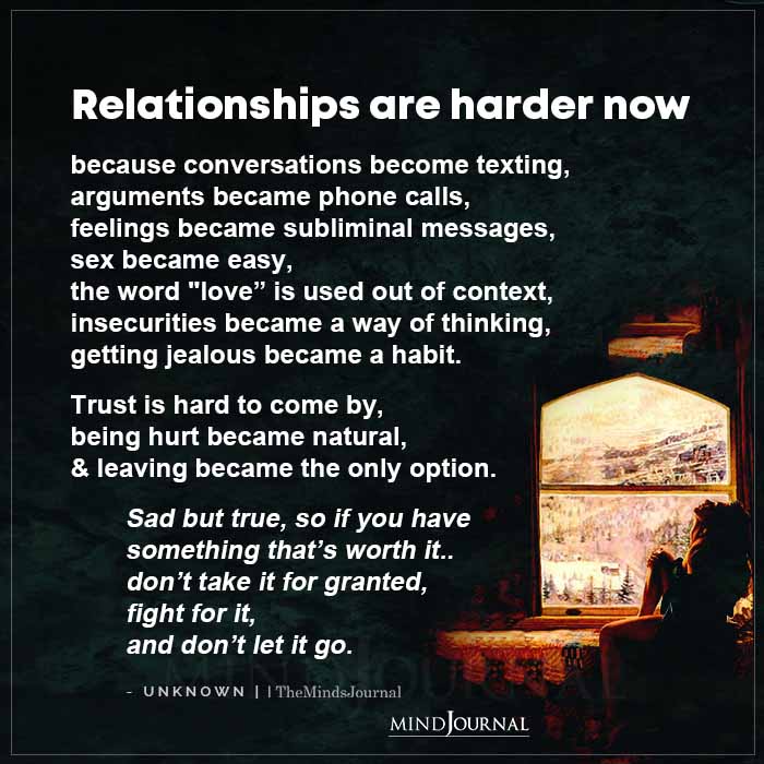Relationships Are Harder Now Because Conversations Beoame Texting