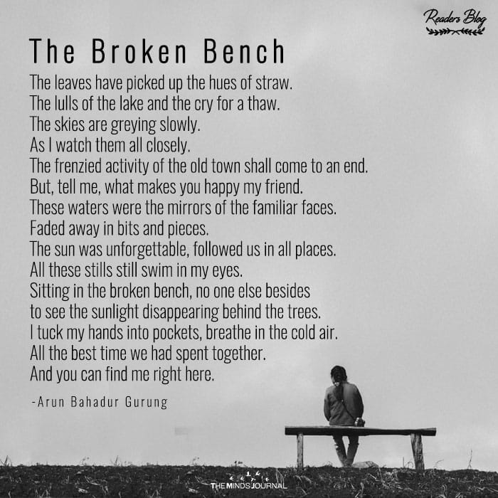 the broken bench