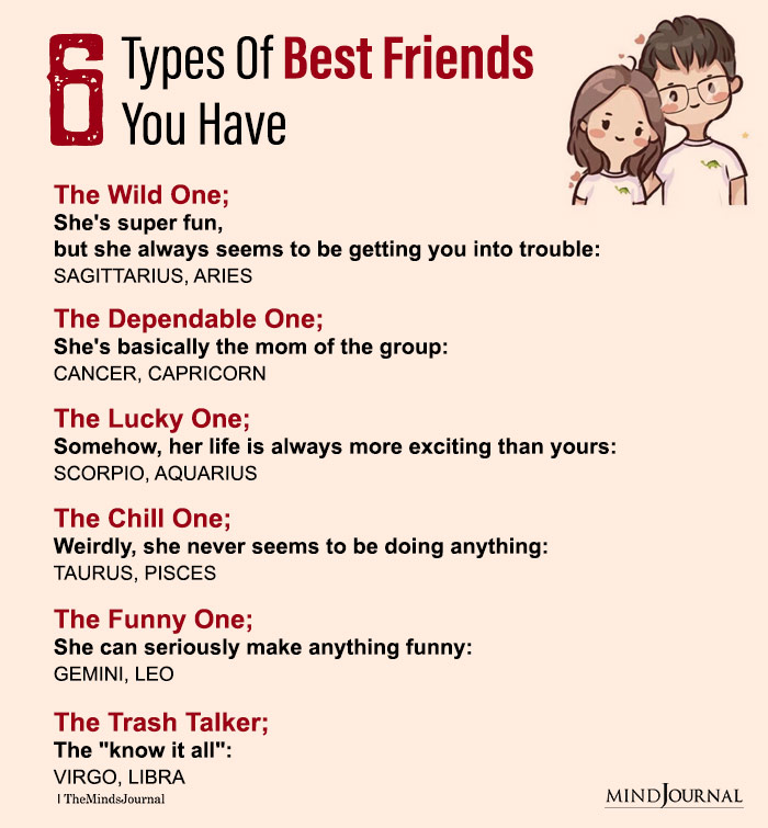 Zodiac Signs And The Six Types Of Best Friends You Have