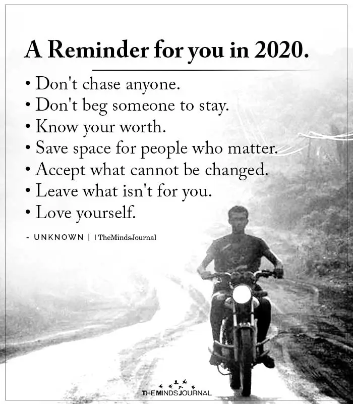 A Reminder For You In 2020
