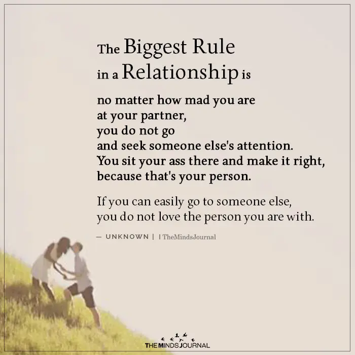 The Biggest Rule in a Relationship