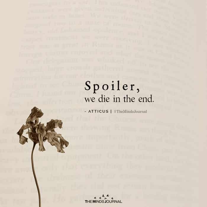 Spoiler, We Die In the End