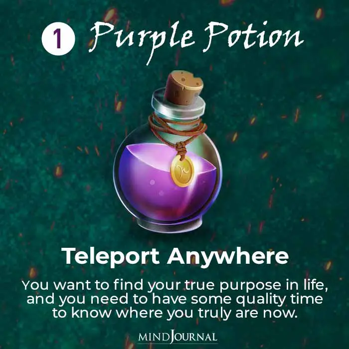 Potion Drink Your Choice Reveals Soul Craves purple potion