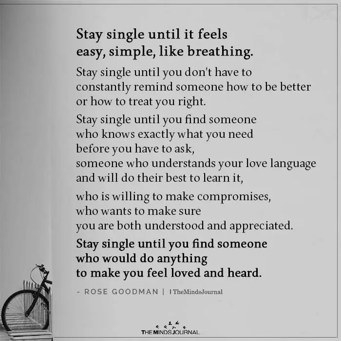 Stay Single Until It Feels Easy