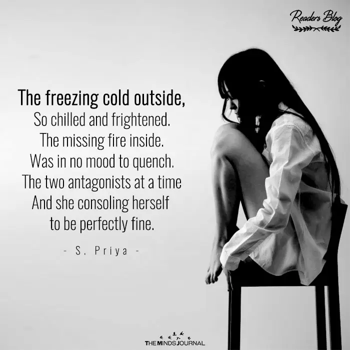 The freezing cold outside