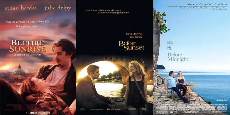 The before sunrise series is one of the best romantic movies to watch on V-day. 