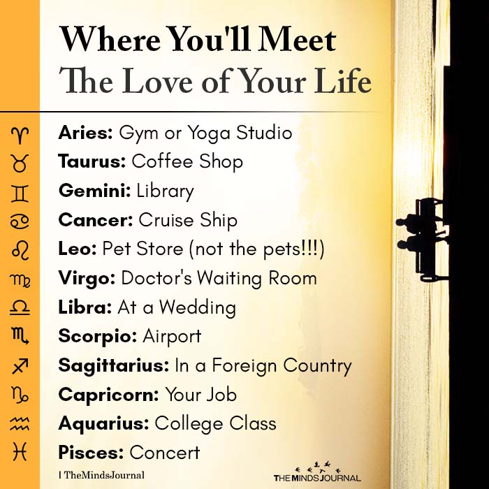 Where You’ll Meet the Love of Your Life