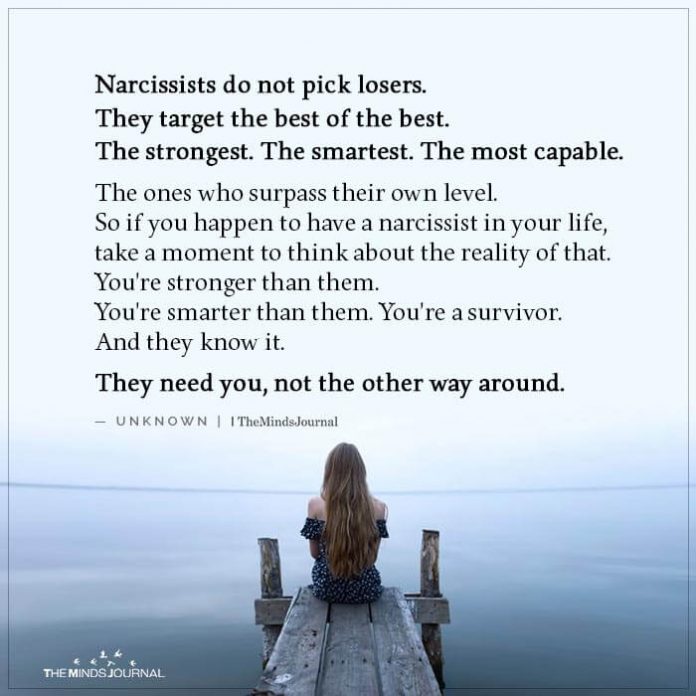narcissists do not pick losers