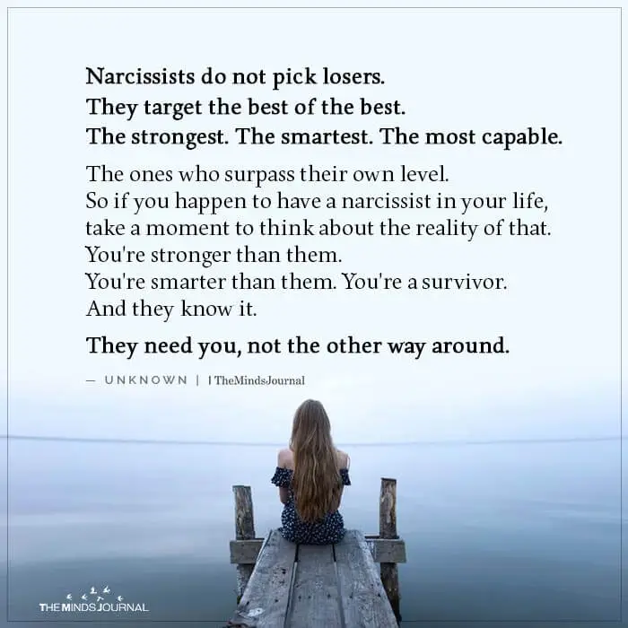 Narcissists Do not Pick Losers.