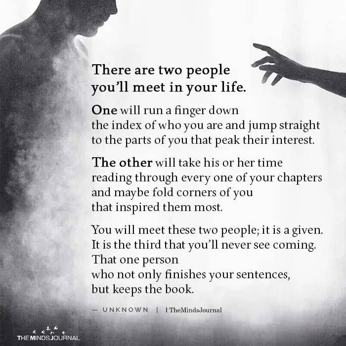 There are Two People You’ll Meet