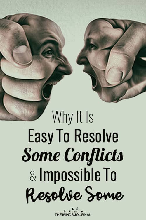 Why It Is Easy To Resolve Some Conflicts and Impossible To Resolve Some