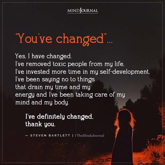 Yes I Have Changed