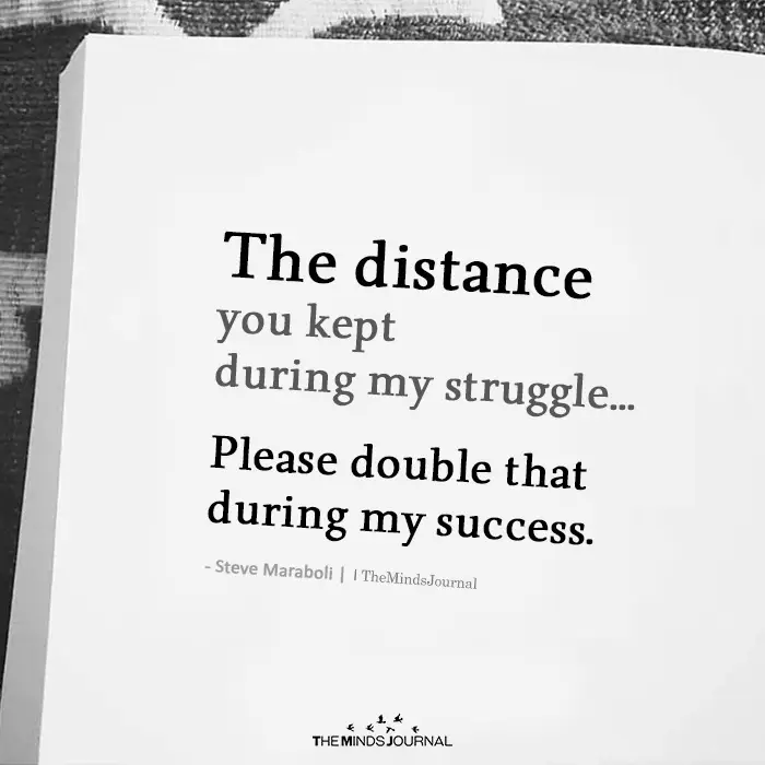 The Distance You Kept During My Struggle