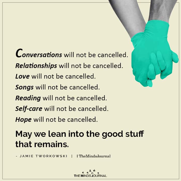 Conversations Will Not Be Cancelled