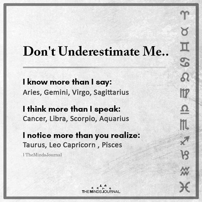 Don't Underestimate Me