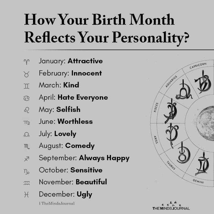 How Your Birth Month Reflects Your Personality