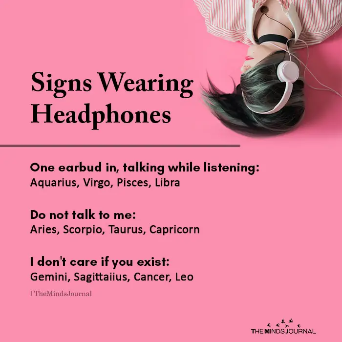 Signs Wearing Headphones