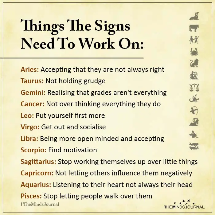 Things The Signs Need To Work On