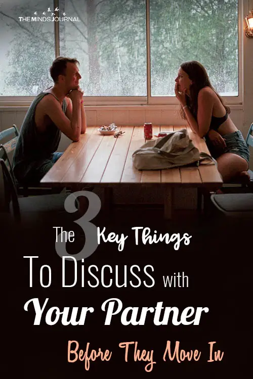 Things To Discuss With Your Partner Before They Move In pin