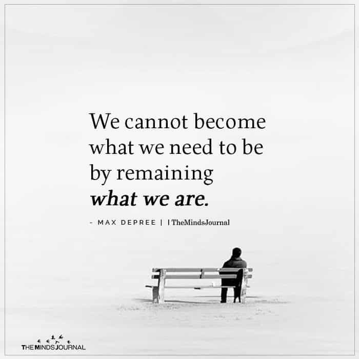 We cannot become