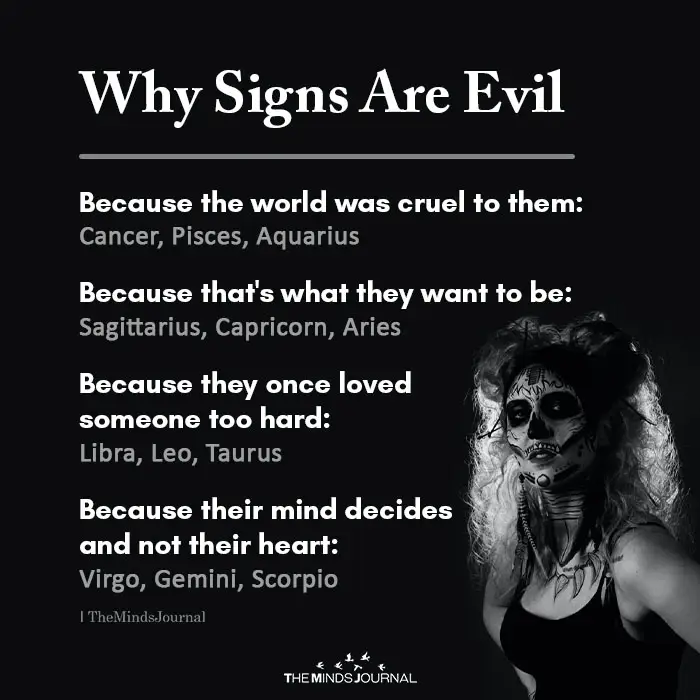 Why Signs are Evil