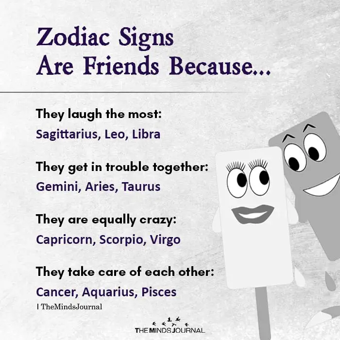 Zodiac Signs Are Friends Because