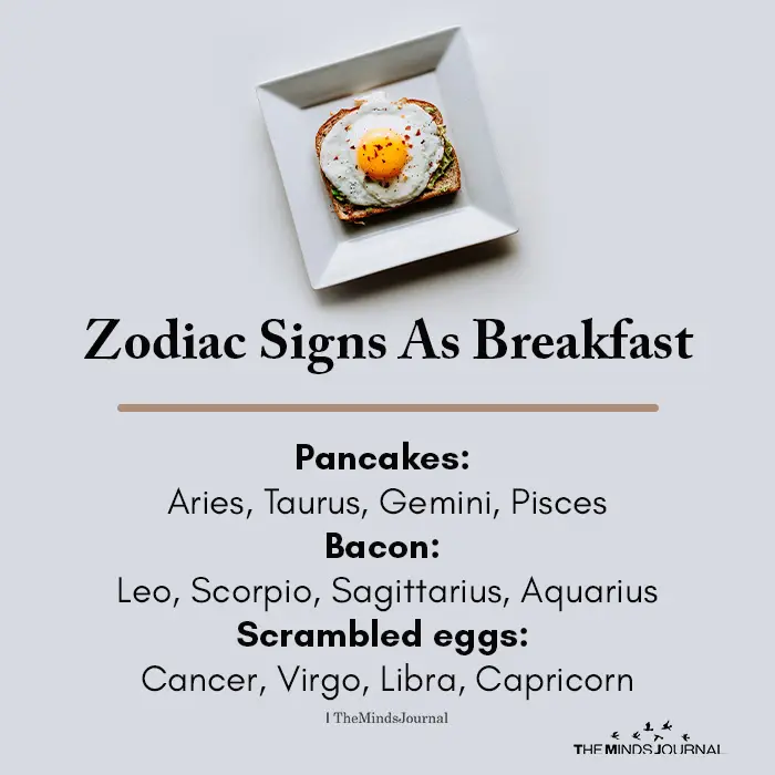 Zodiac Signs As Breakfast