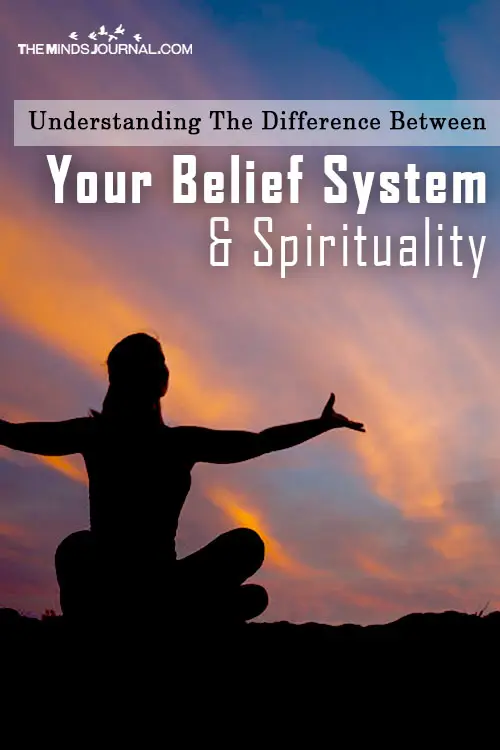Difference Between Your Belief System And Spirituality Pin