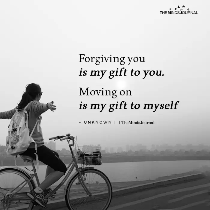 Forgiving you is my gift to you