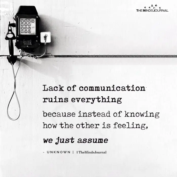 Lack of communication ruins everything