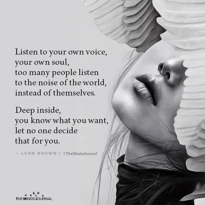 Listen to your own voice