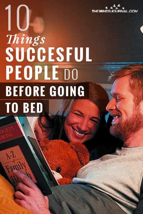 Things Most Succesful People Do Right Before Bed Pin