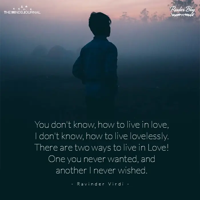 Two Ways To Live In Love