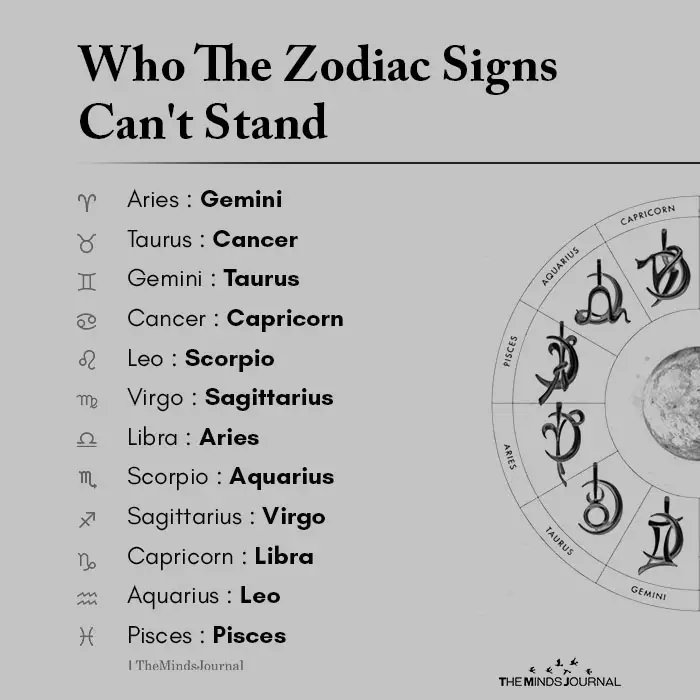 Who The Zodiac Signs Cant Stand