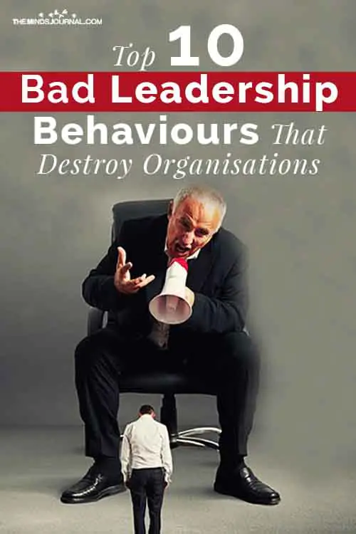 Bad Leadership Behaviors Destroy Organisations Pin