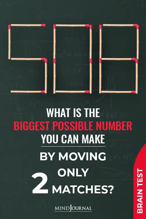 Biggest Possible Number Moving Only Matches pin