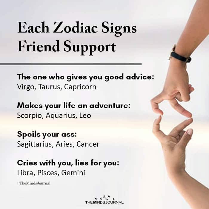 Each Zodiac Signs Friend Support